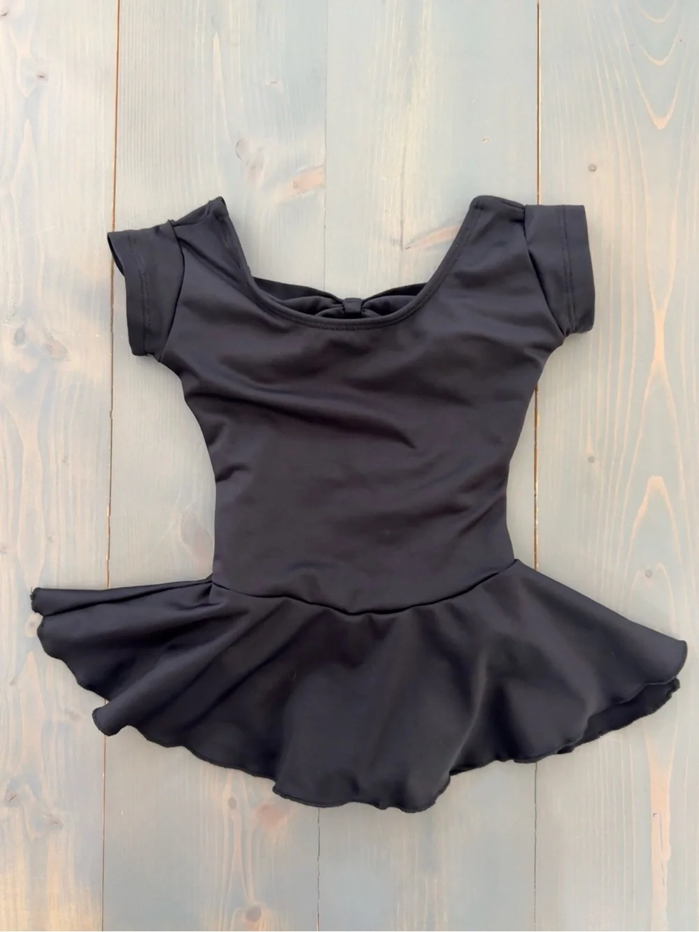 Eurotard Girls' Short Sleeve Black Dance Leotard Size XS